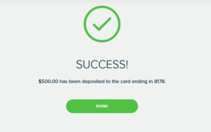 MoneyPak Deposit Success - $500 has been successfully deposited to the card - cards-moneypak.com